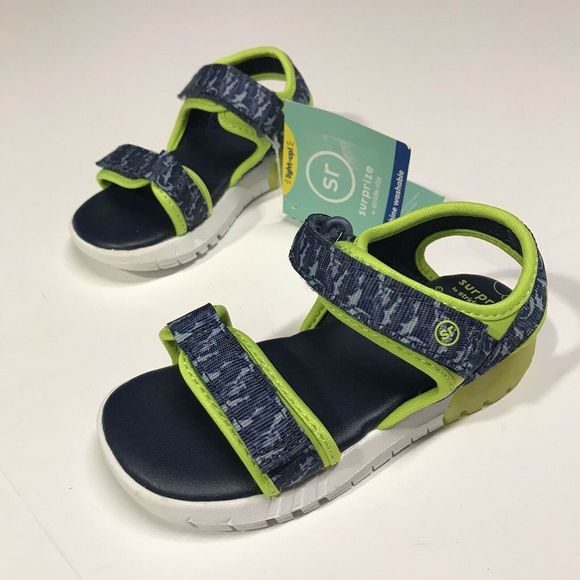 Surprize by Stride Rite Light-Up Lumos Sandals Navy 6 - Picture 3 of 4